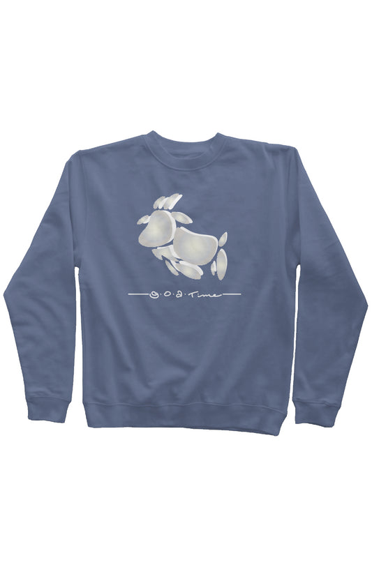 GOATime's BLU Pigment Dyed Crew Neck