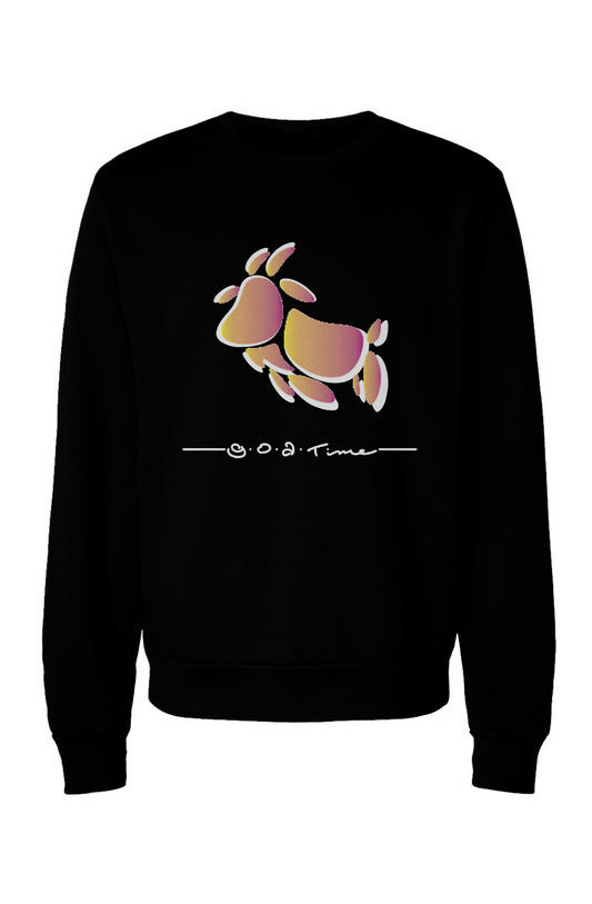 GOATime BLK/ORG Fleece Sweatshirt