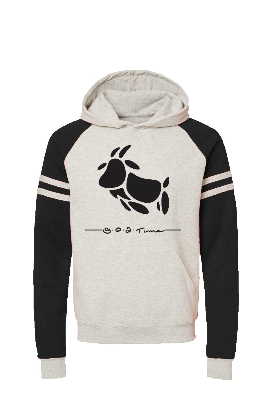 GOAT Oat/Blk Varsity Hoodie