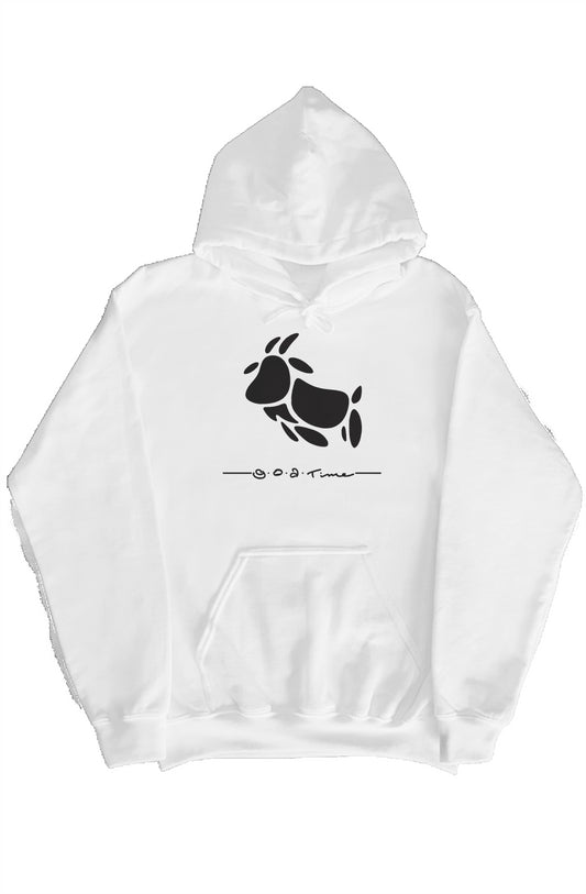 GOATime WHT/BLK pullover hoody